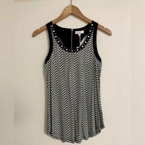 Candies M Black and White Dressy Tank Top